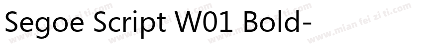Segoe Script W01 Bold字体转换